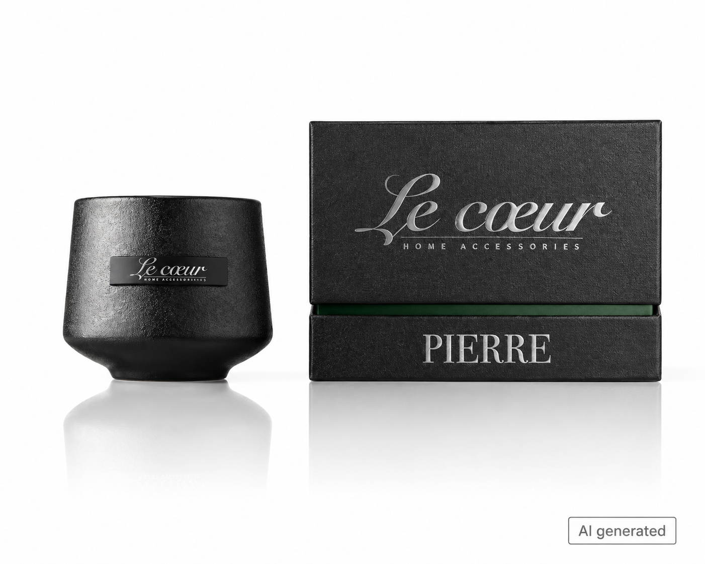 Luxuskerze „Pierre“ – Vanilla Frozen Mint