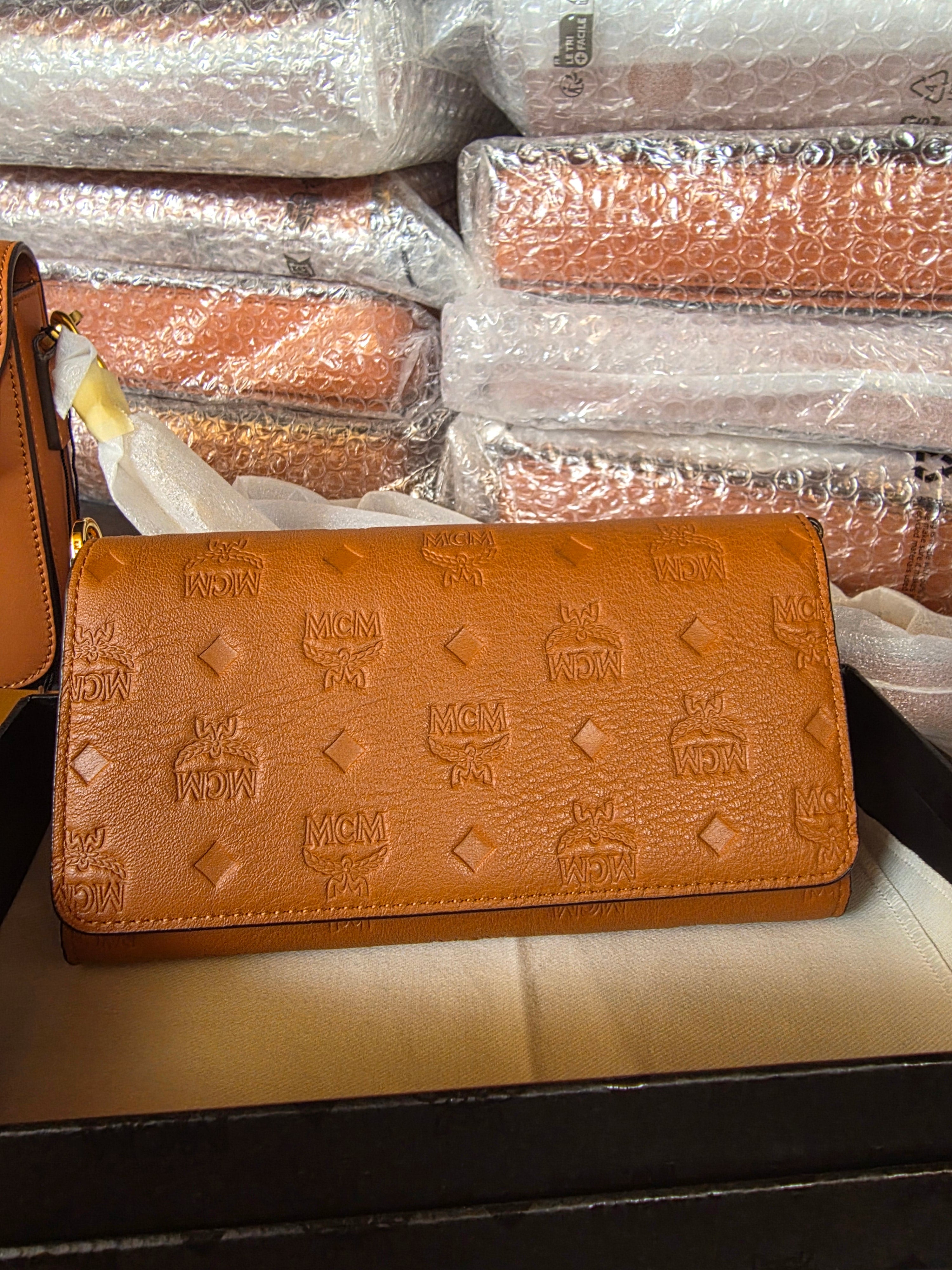 MCM Crossbody/Geldbörse braun LOGO