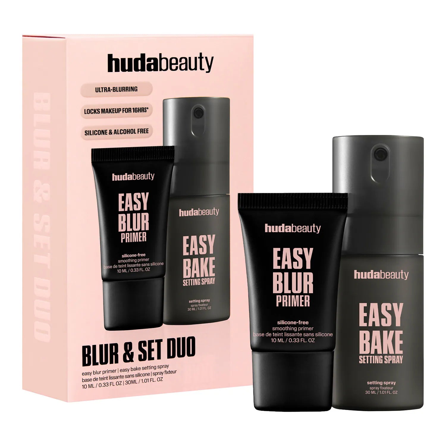 Huda Beauty - Blur And Set Duo - Primer und Setting Spray Duo (30ml+10ml)