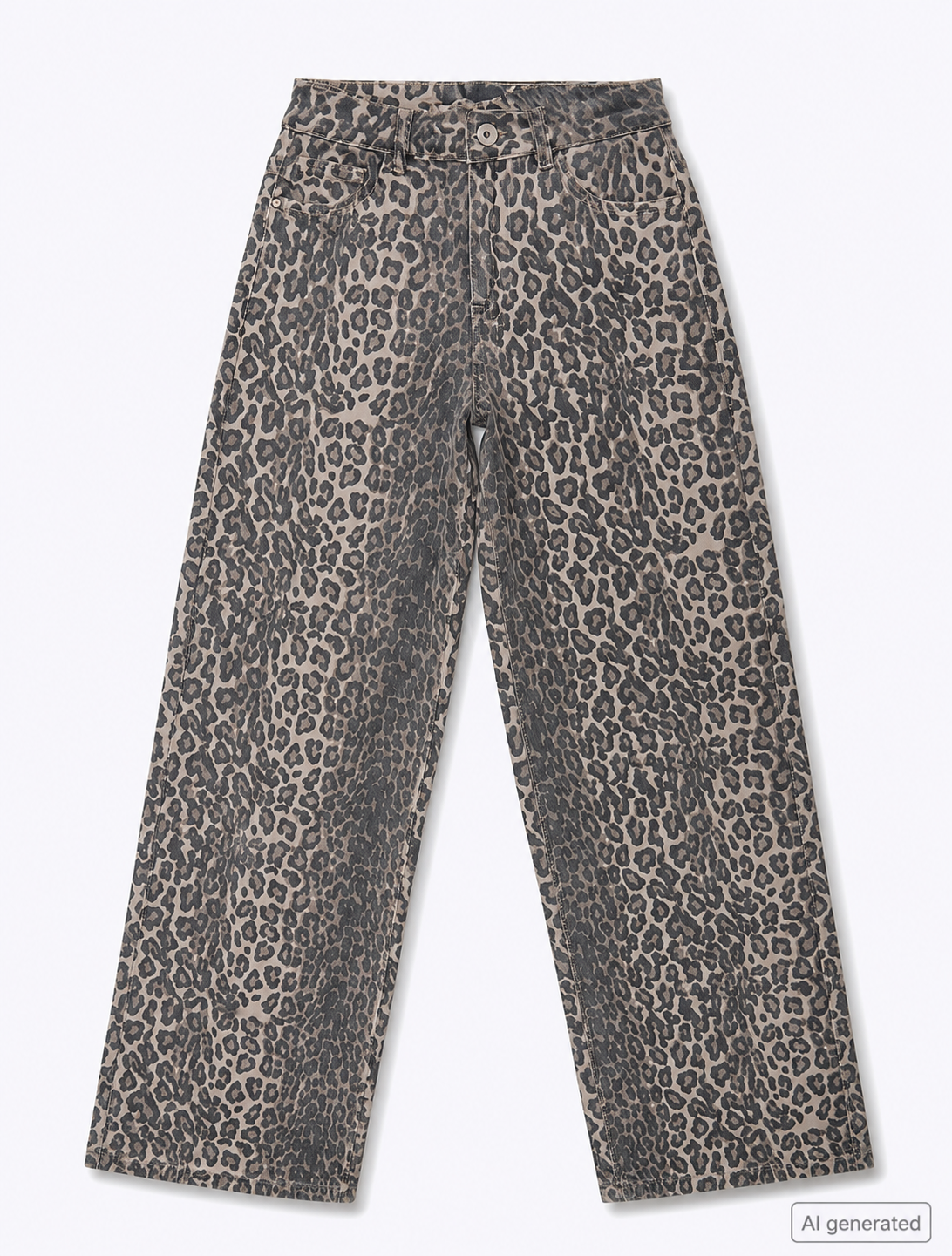 Leo print jeans