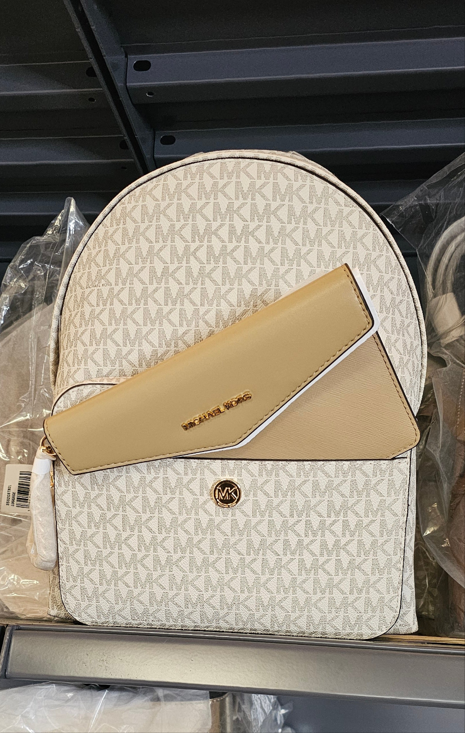 Michael Kors Rucksack 2 teiliges set Vanille Beige Nr 24