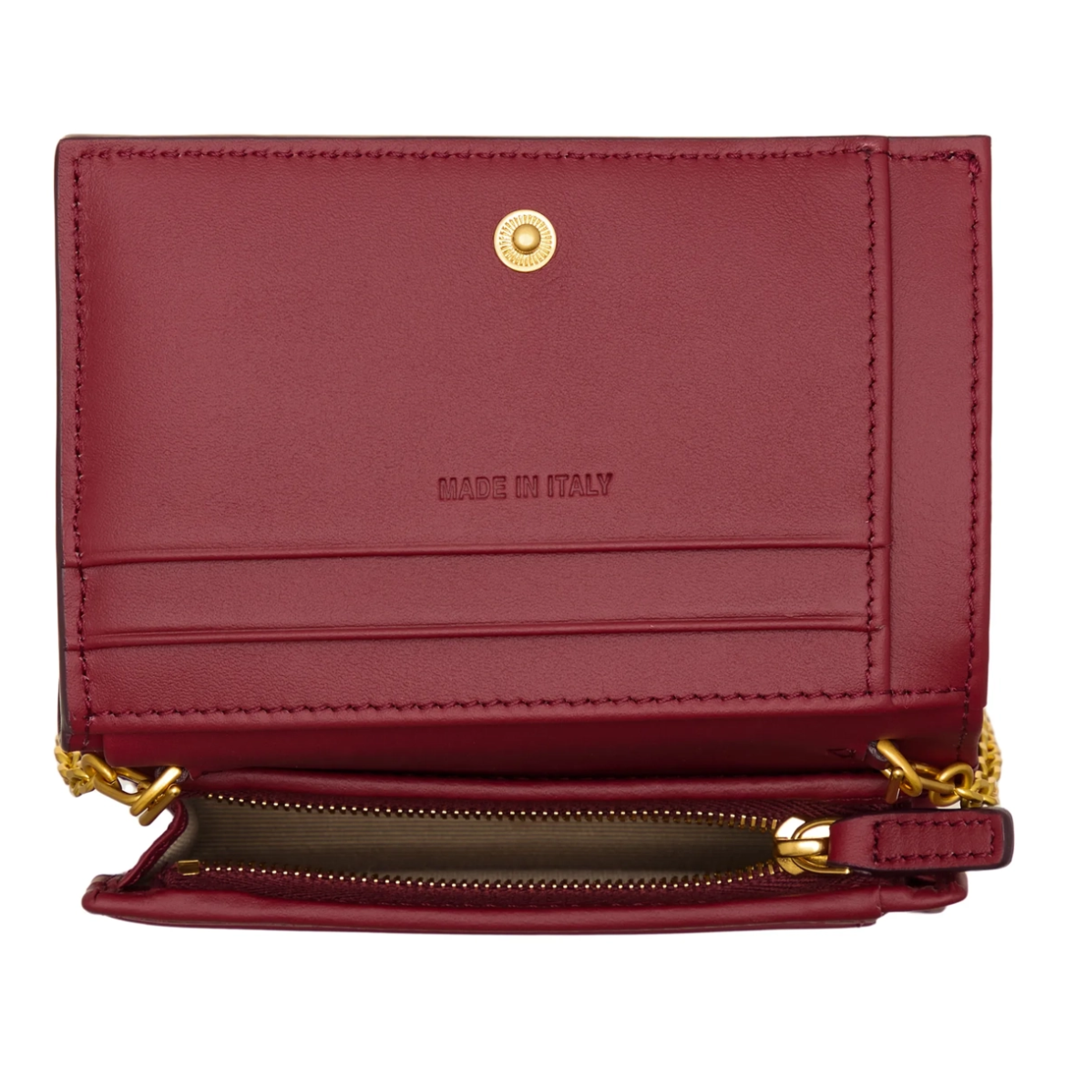 MCM Fold Wallet Crossbody - Rouge Burg/ Weinrot