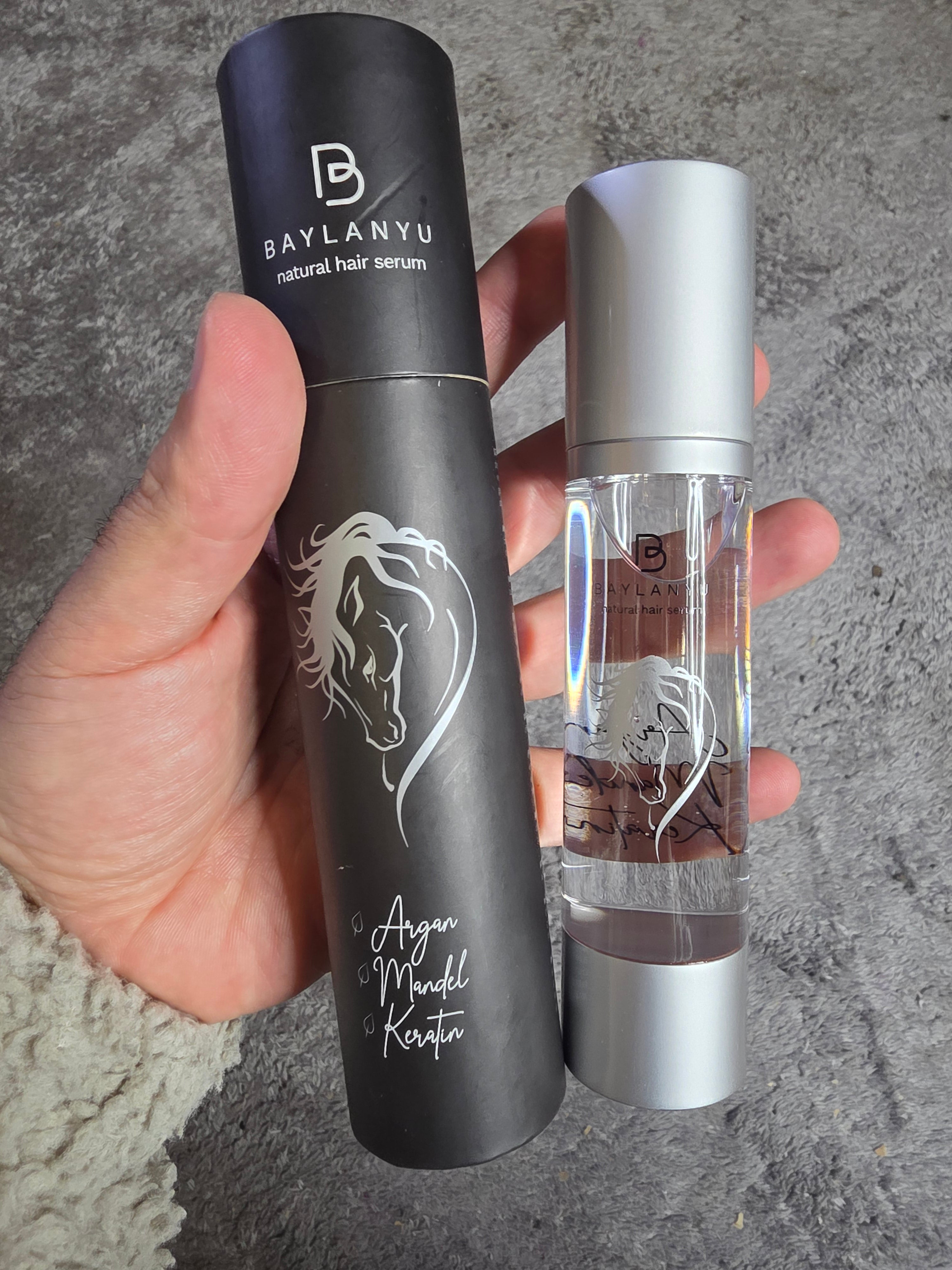 Baylanyu (SCHWARZ) - Haar Serum Keartin/Arganöl/Mandel 50ML