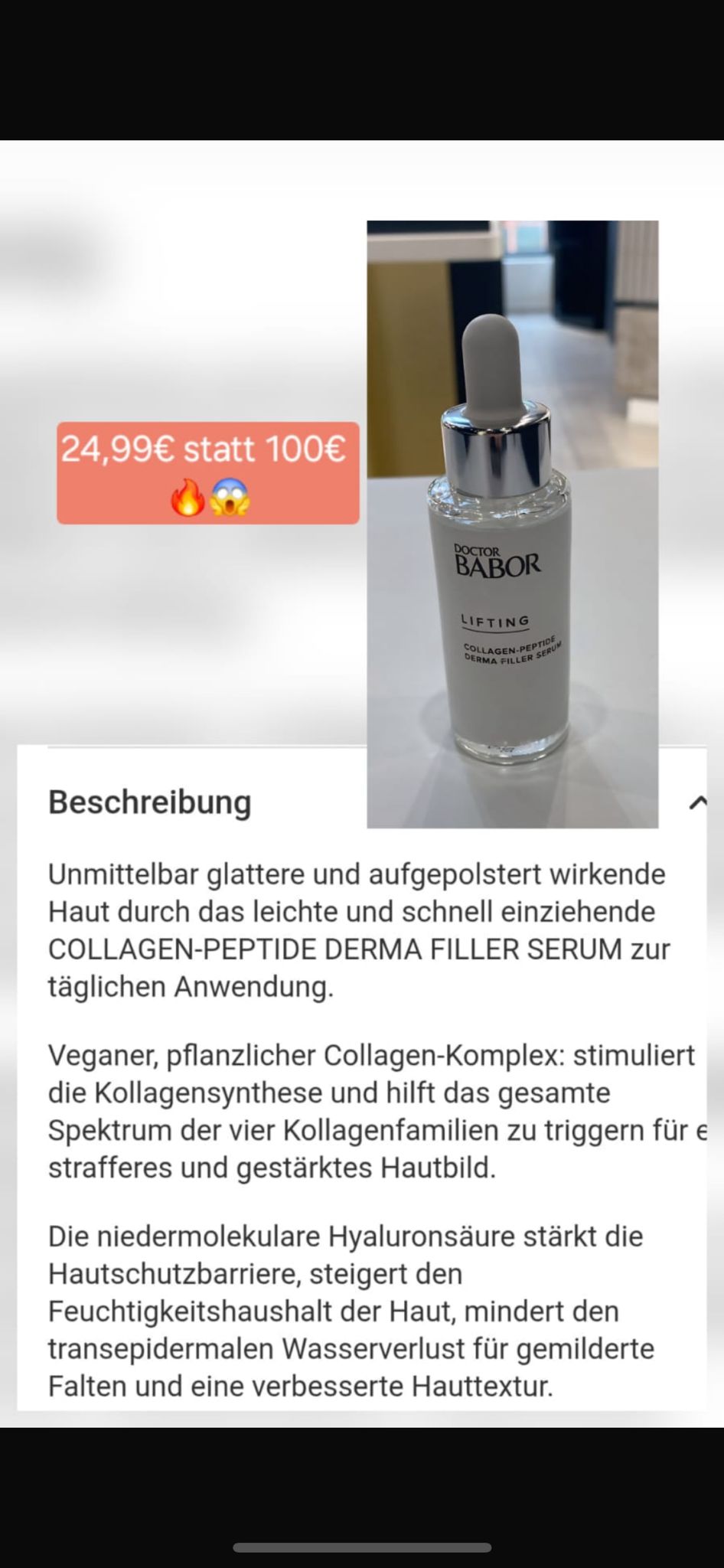 Barbor Collagen lift Serum Sonderangebot