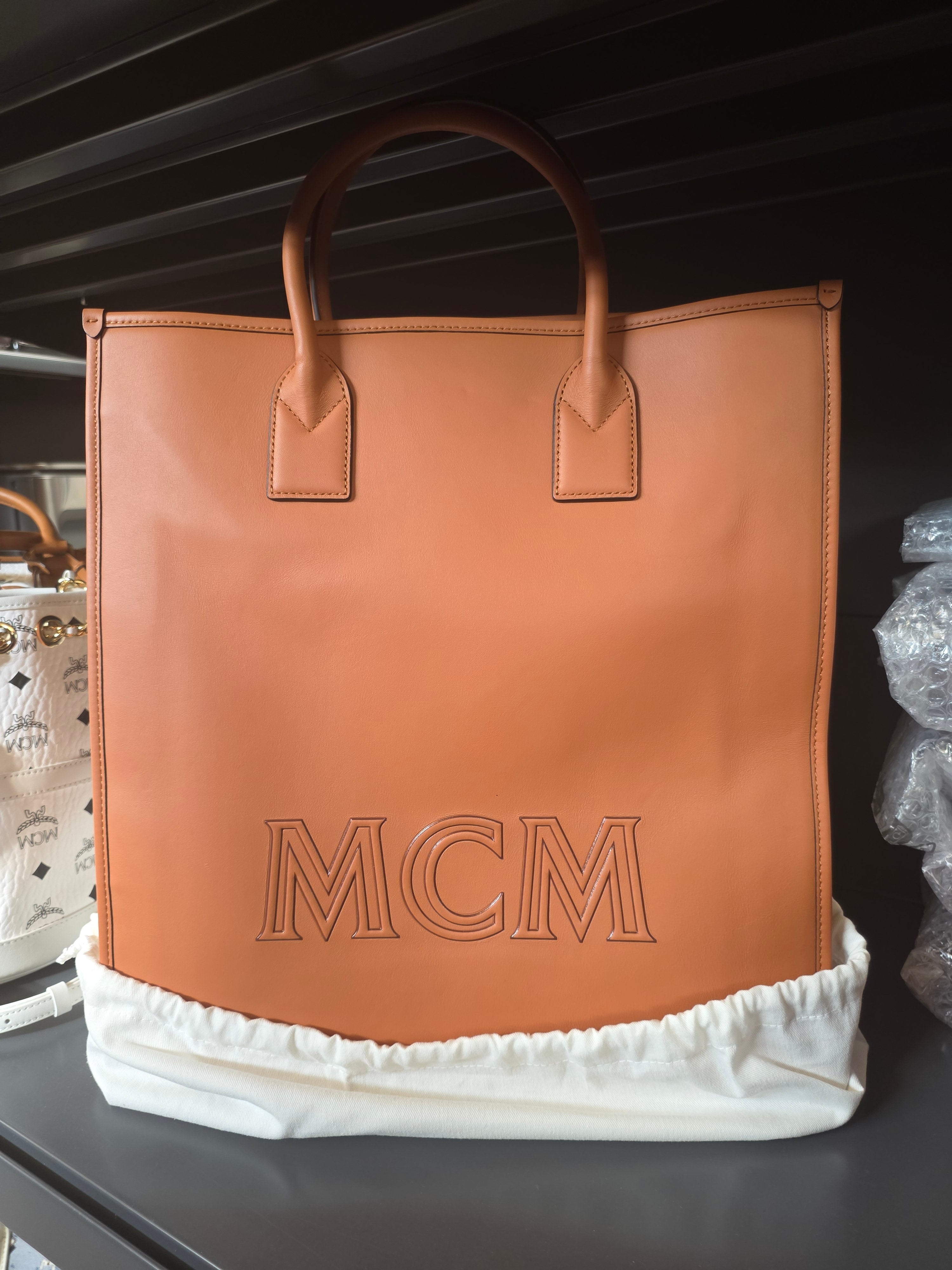 MCM TOTE BAG LARGE BRAUN