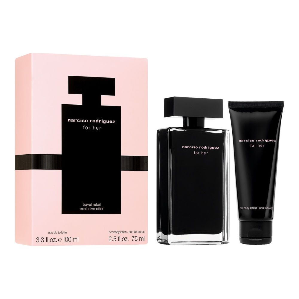 Narciso Rodriguez - For her TRAVEL RETAIL SET 100ml EdT + Body Lotion 75ml