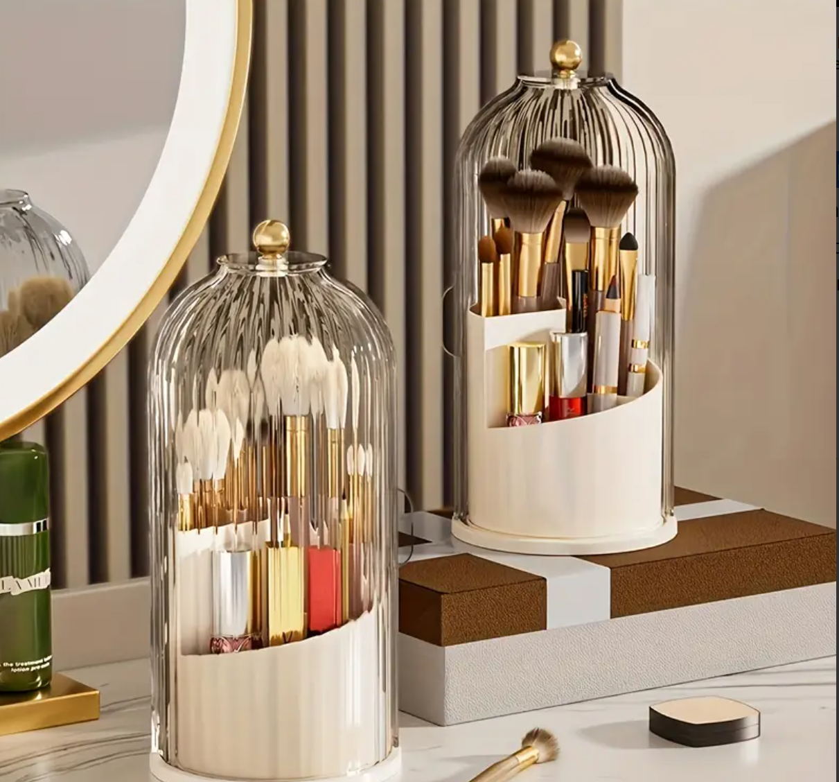 Drehbarer Transparenter Make-up & Pinsel Organizer