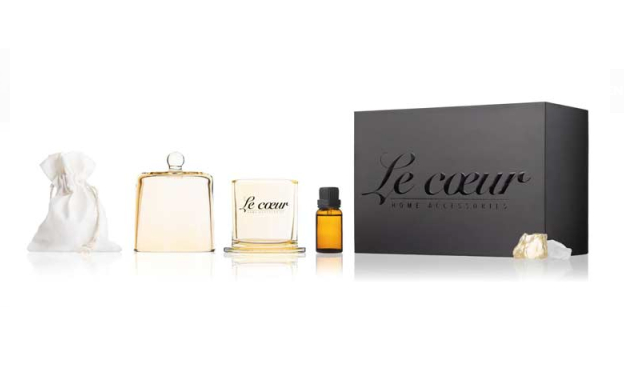 Kristall Diffuser „Le Coeur“ – Beige Sand mit Aroma Oil