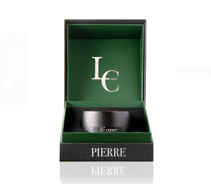 Luxuskerze „Pierre“ – Vanilla Frozen Mint