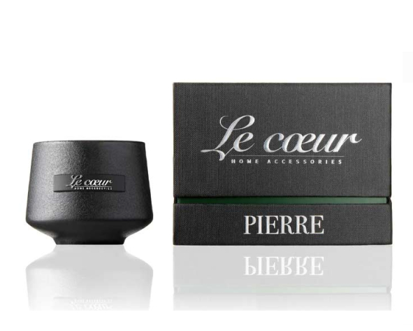 Luxuskerze „Pierre“ – Vanilla Frozen Mint