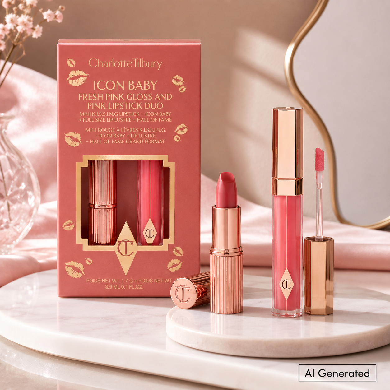 Charlotte Tilbury ICON BABY GLOSS & LIPSTICK DUO (3,5ml+1,5gr)