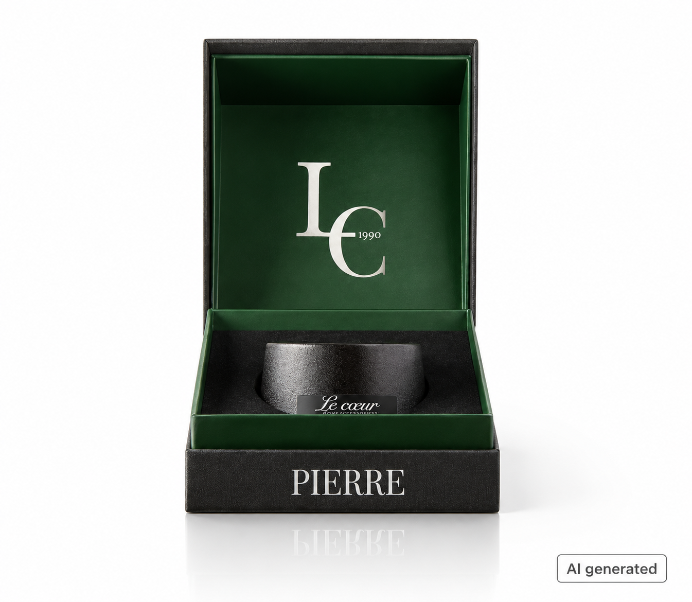 Luxuskerze „Pierre“ – Vanilla Frozen Mint