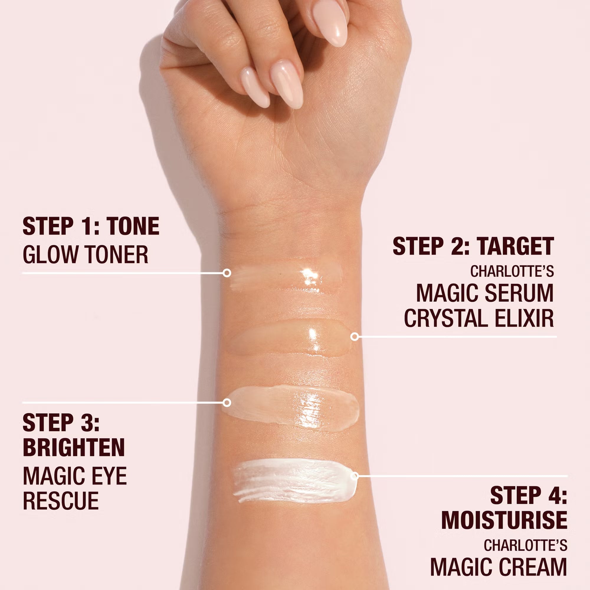 Charlotte Tilbury Immediate Skin Revival Routine Skincare Discovery Set (30ml+8ml+3ml+15ml)