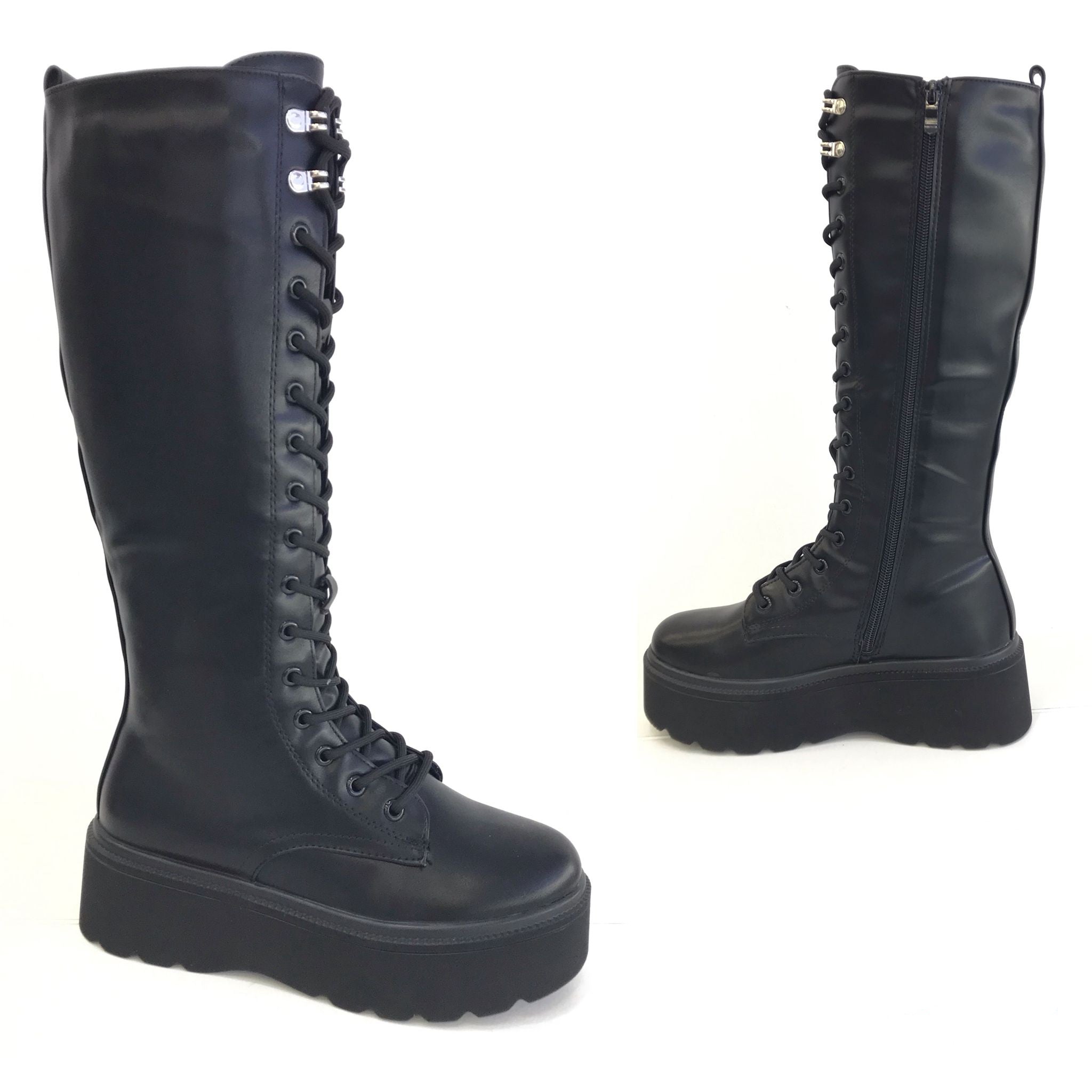 Schnür Stiefel mit Reißverschluss